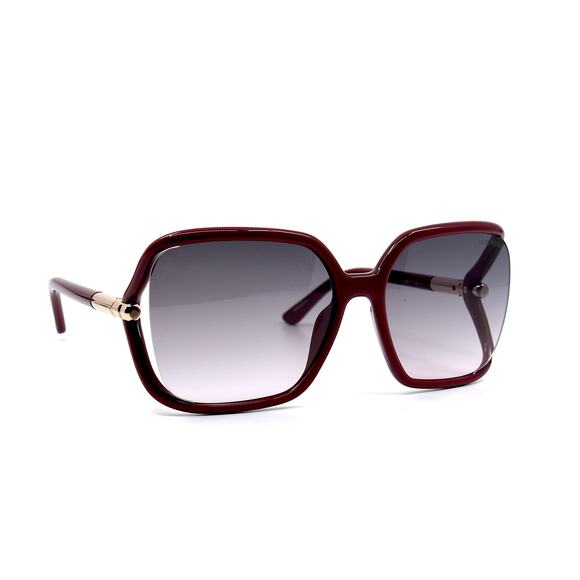 TOM FORD SOLANGE-02 TF1089/S 75B RED GREY GRADIENT AUTHENTIC SUNGLASSES - Picture 1 of 13